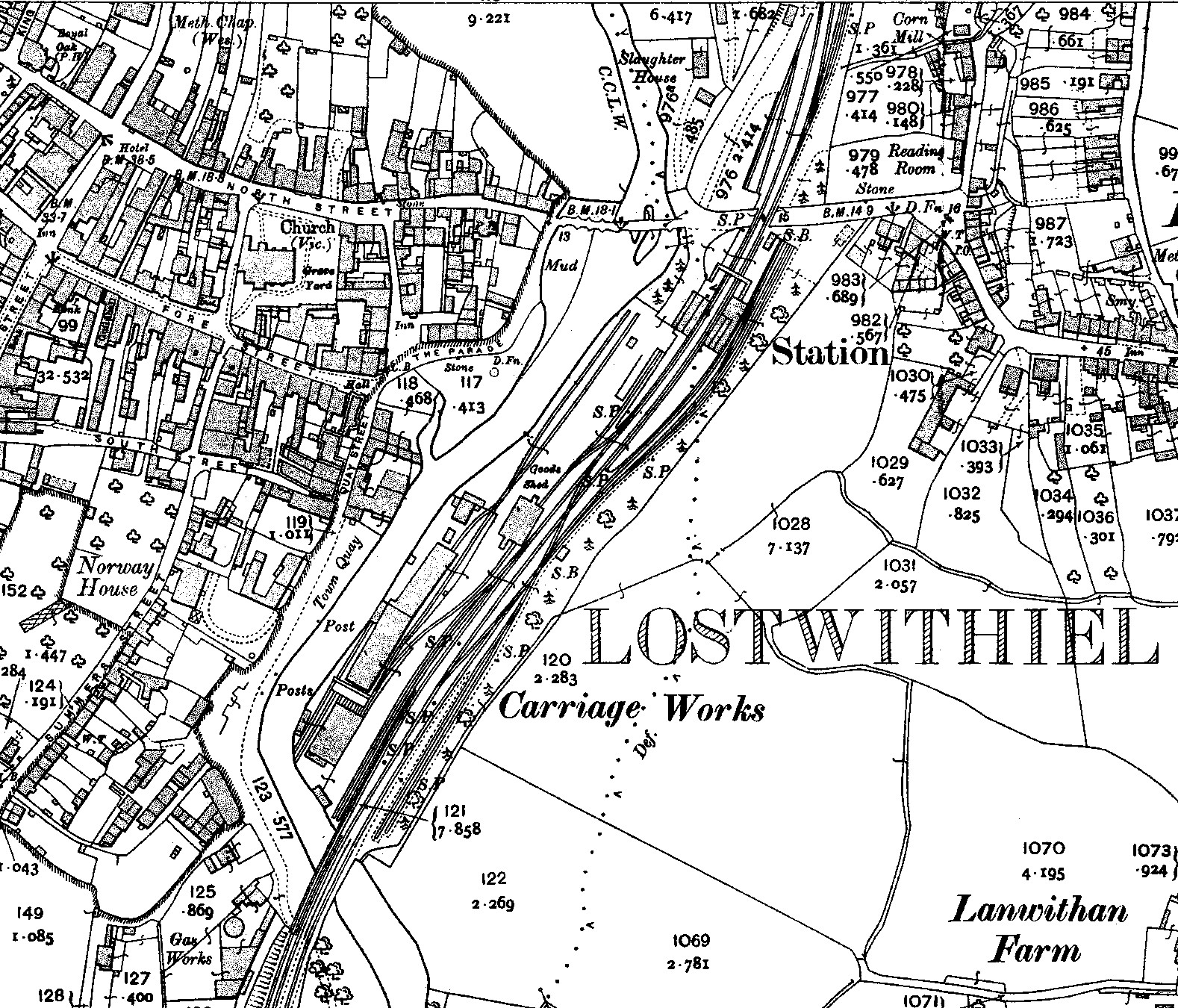 Lostwithiel sidings map 1906
